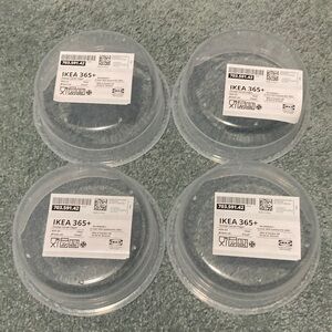 Ikea 365+ food containers, 15 oz, x4, plastic bases, new with tags, 703.591.42